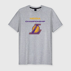 Футболка slim-fit Lakers championship, цвет: меланж