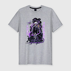 Мужская slim-футболка Магическая битва Сатору Годжо сильнейший