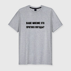 Мужская slim-футболка Мнение это прогноз погоды