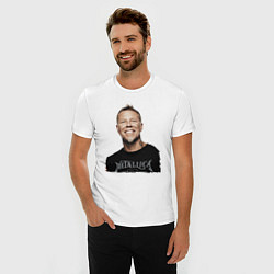 Футболка slim-fit James Alan Hetfield - Metallica leader, цвет: белый — фото 2