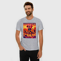 Футболка slim-fit Rolling Stones - outdoor performance, цвет: меланж — фото 2