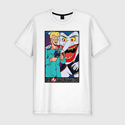 Мужская slim-футболка Ghostbusters - Egon and goblin