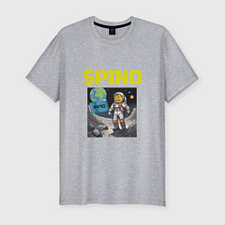 Мужская slim-футболка Pino на луне