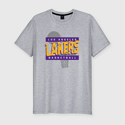 Футболка slim-fit Lakers basketball play, цвет: меланж