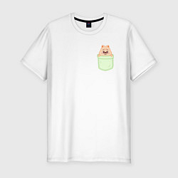 Футболка slim-fit Han quokka in pocket, цвет: белый