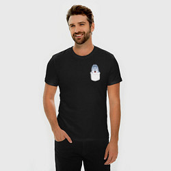 Футболка slim-fit Wolf Chan in pocket, цвет: черный — фото 2