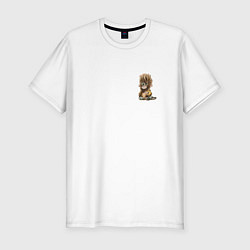 Футболка slim-fit Обезьянка, цвет: белый