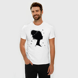 Футболка slim-fit Flower girl, цвет: белый — фото 2