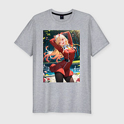 Мужская slim-футболка Марин Китагава косплей 002 Darling in the Franxx