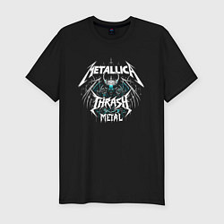 Футболка slim-fit Metallica - thrash metal rock, цвет: черный