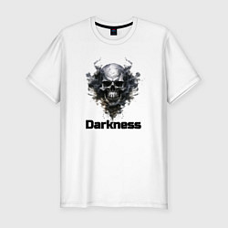 Футболка slim-fit Dark skull, цвет: белый
