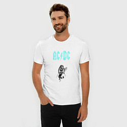 Футболка slim-fit AcDc Angus Young, цвет: белый — фото 2