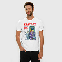 Футболка slim-fit Bender on the playbot, цвет: белый — фото 2