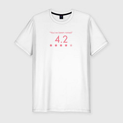 Футболка slim-fit Youve been rated - Черное зеркало, цвет: белый