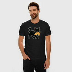 Футболка slim-fit Котик и парик Трампа, цвет: черный — фото 2