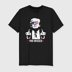 Футболка slim-fit Trump you missed, цвет: черный