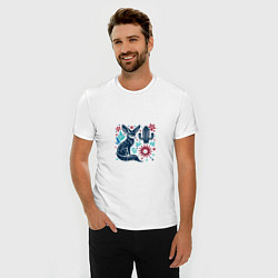 Футболка slim-fit Фенёк абстракция, цвет: белый — фото 2