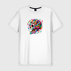 Футболка slim-fit Мудрый как змея, цвет: белый