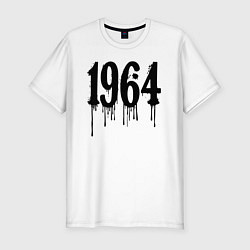 Футболка slim-fit 1964 черной краской, цвет: белый