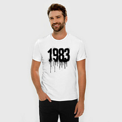 Футболка slim-fit 1983 год в стиле граффити, цвет: белый — фото 2