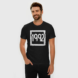 Футболка slim-fit Год 1992 в квадрате, цвет: черный — фото 2