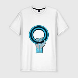 Мужская slim-футболка Tron disk