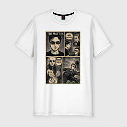 Мужская slim-футболка The matrix