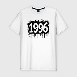 Футболка slim-fit Граффити-стиль 1996, цвет: белый