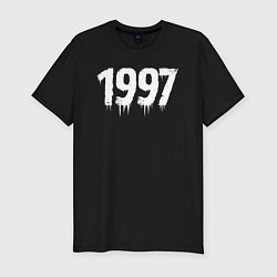 Футболка slim-fit 1997 год в стиле гранж, цвет: черный