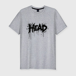 Мужская slim-футболка Руководитель в брызгах