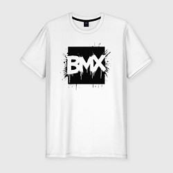 Футболка slim-fit Динамичный логотип BMX, цвет: белый