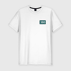 Футболка slim-fit Игрок - 380, цвет: белый