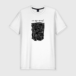 Футболка slim-fit В моей голове, цвет: белый
