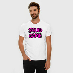 Футболка slim-fit Pink squid game, цвет: белый — фото 2