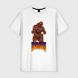 Футболка slim-fit Doom солдат, цвет: белый