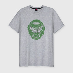 Мужская slim-футболка Doom slayer logo