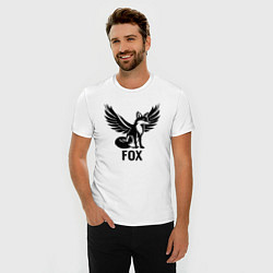 Футболка slim-fit Лис с крыльями, цвет: белый — фото 2