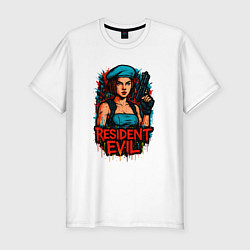 Футболка slim-fit Resident Evil Джилл Валентайн, цвет: белый