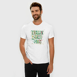 Футболка slim-fit Indian Street Food, цвет: белый — фото 2