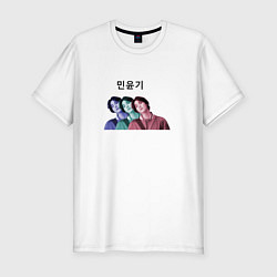 Футболка slim-fit Шуга BTS, цвет: белый