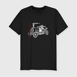 Футболка slim-fit Автомобиль с трубой, цвет: черный
