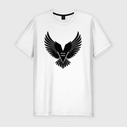 Футболка slim-fit Спецназ с крыльями, цвет: белый