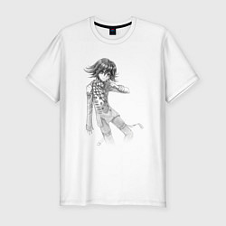 Футболка slim-fit Данганронпа V3 - Кокичи Ома, цвет: белый