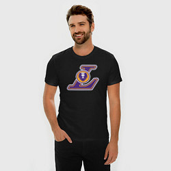 Футболка slim-fit Lakers lion, цвет: черный — фото 2