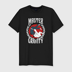 Футболка slim-fit Мастер гравитации, цвет: черный
