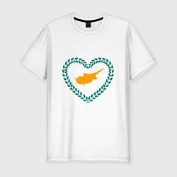 Мужская slim-футболка Кипр в сердце