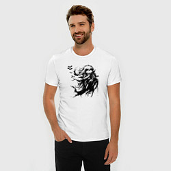 Футболка slim-fit Dead night, цвет: белый — фото 2