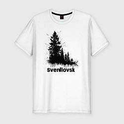 Футболка slim-fit Свердловская тайга в красках, цвет: белый