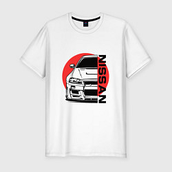 Футболка slim-fit Nissan твой любимый авто, цвет: белый