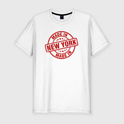 Футболка slim-fit Сделано в Нью-Йорке, цвет: белый